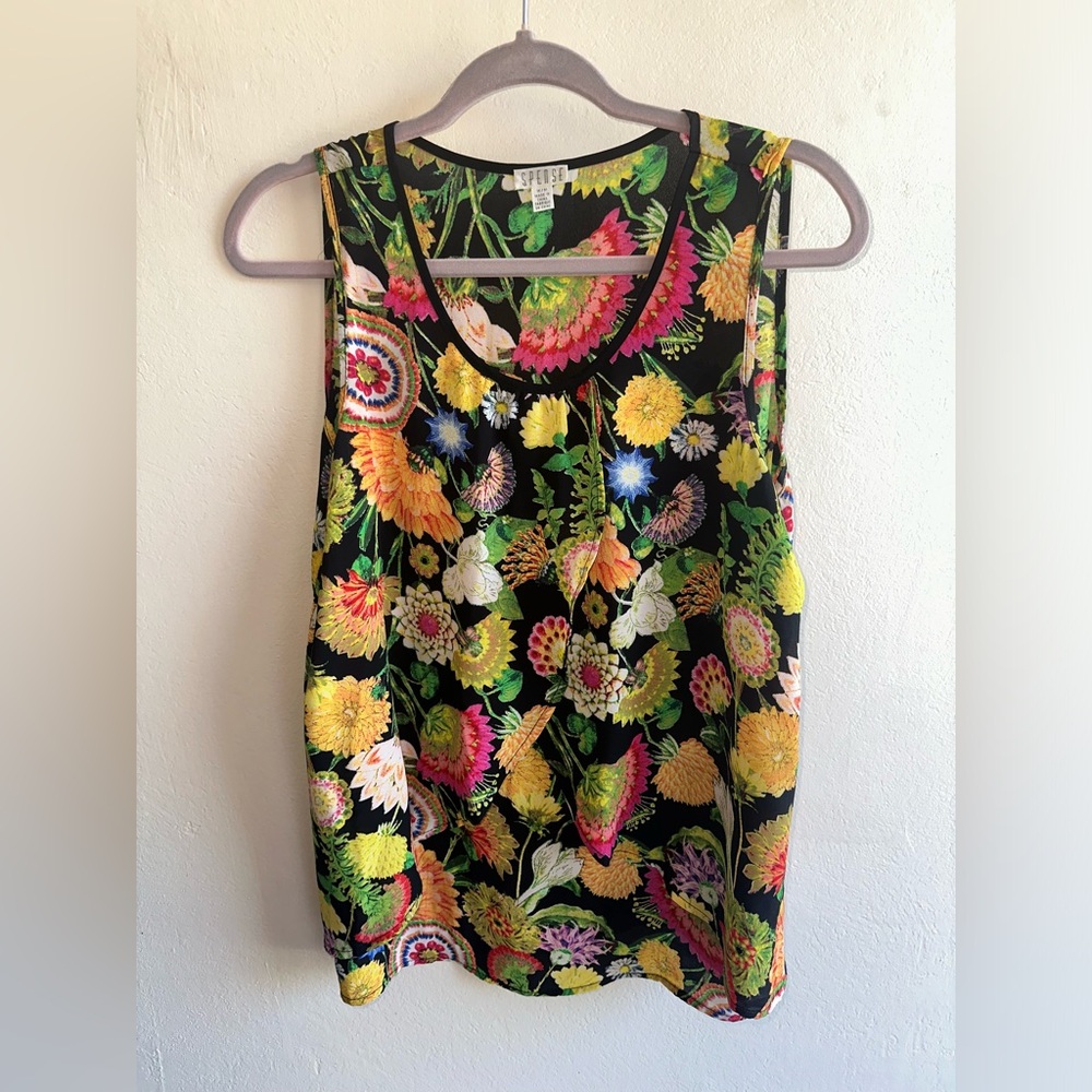 Spense size medium floral chiffon tank